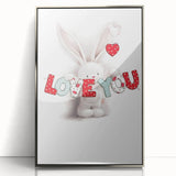 Love You Bunny Nursery Wall Art – Baby Room & Kids Decor Print