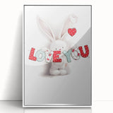 Love You Bunny Nursery Wall Art – Baby Room & Kids Decor Print