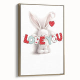Love You Bunny Nursery Wall Art – Baby Room & Kids Decor Print