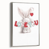 Love You Bunny Nursery Wall Art – Baby Room & Kids Decor Print