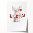 Love You Bunny Nursery Wall Art – Baby Room & Kids Decor Print