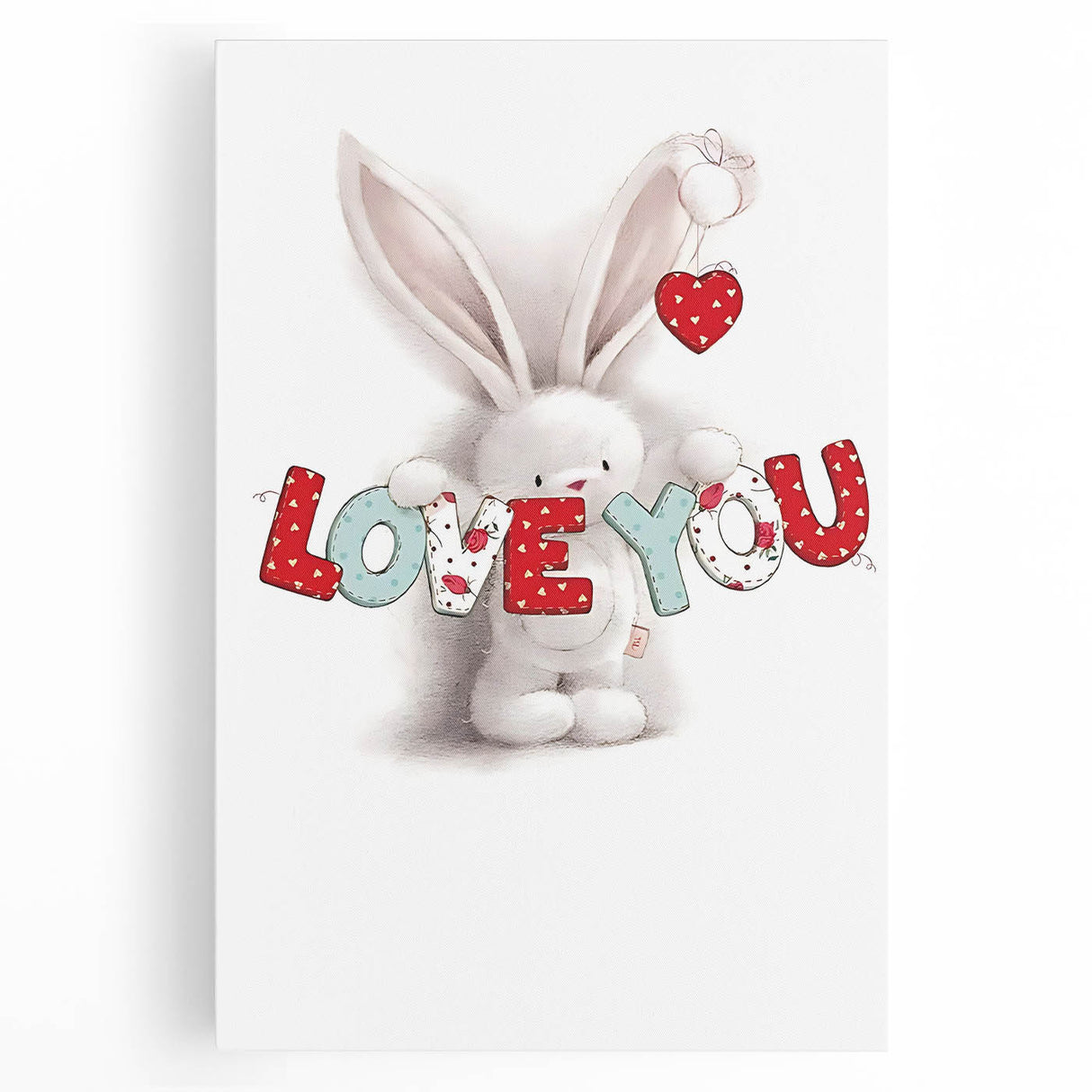 Love You Bunny Nursery Wall Art – Baby Room & Kids Decor Print