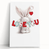 Love You Bunny Nursery Wall Art – Baby Room & Kids Decor Print