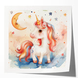 Magical Unicorn - Kids Room Wall Art Canvas and Framed Options