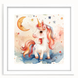 Magical Unicorn - Kids Room Wall Art Canvas and Framed Options