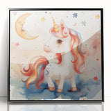 Magical Unicorn - Kids Room Wall Art Canvas and Framed Options