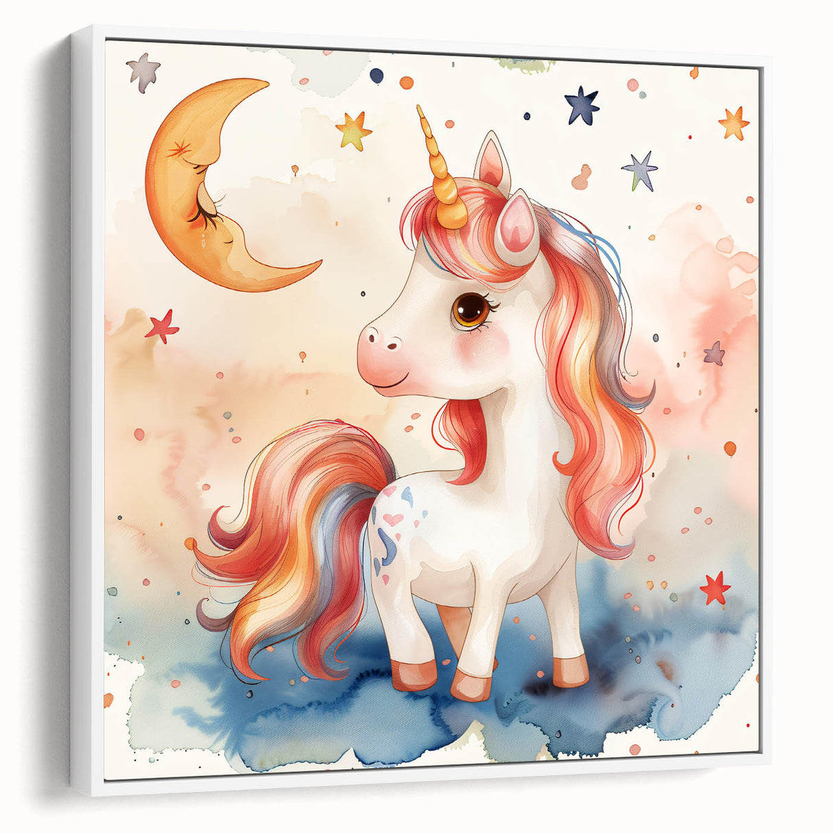 Magical Unicorn - Kids Room Wall Art Canvas and Framed Options
