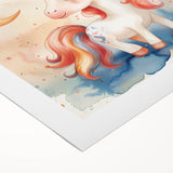 Magical Unicorn - Kids Room Wall Art Canvas and Framed Options