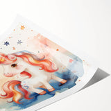 Magical Unicorn - Kids Room Wall Art Canvas and Framed Options