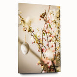 Large abstract wall art on acrylic glass depicting vibrant spring colors, ideal for bedroom or dining room decor.