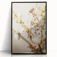 Large abstract wall art featuring spring themes in vibrant green and yellow tones on a framed acrylic print.
