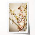 Rolled print of spring-themed floral art in soft pastel shades, suitable for dining room or bathroom decor.