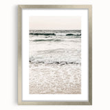 Textured abstract art print in vibrant orange and yellow tones on a framed silver canvas, suitable for bedroom decor.