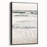 Black and white framed canvas depicting a vintage landscape scene, ideal for bedroom wall art.