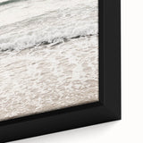 Extra large framed canvas featuring textured, colorful art of summer season in a black wall art style.