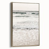 Framed canvas depicting a vintage-style landscape with lush greenery and a golden summer sky, ideal for bedroom wall decor.