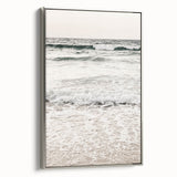 Framed canvas landscape art painting depicting a vintage summer scene in vibrant colors, suitable for living room decor.