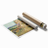 Extra large rolled canvas print featuring a floral art piece in vibrant colors, ideal for classy bathroom wall art.