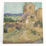 Black and white stretched canvas depicting a large abstract interpretation of van Gogh's style, ideal for kitchen wall art.