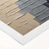 Abstract wall art canvas featuring vibrant strokes in shades of blue, orange, and yellow, designed to enhance modern home decor. Ideal for living spaces or offices.