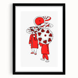 Modern Wall Art – Vibrant Oriental Umbrellas Illustration