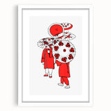 Modern Wall Art – Vibrant Oriental Umbrellas Illustration