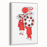 Modern Wall Art – Vibrant Oriental Umbrellas Illustration