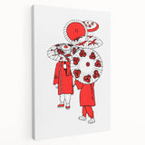Modern Wall Art – Vibrant Oriental Umbrellas Illustration