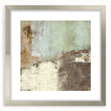 Abstract strokes wall art framed in silver, showcasing vibrant colors and dynamic patterns, perfect for modern home decor. Ideal for enhancing interior aesthetics.