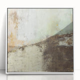 Framed abstract strokes wall art in white acrylic, showcasing a modern design with vibrant colors and dynamic shapes, perfect for contemporary home decor.