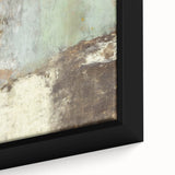 Close-up of framed abstract strokes wall art on canvas, showcasing vibrant colors and dynamic patterns, perfect for modern home decor enhancement.