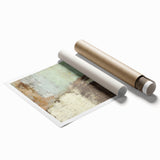 Abstract strokes wall art print showcasing vibrant colors and unique brush textures, rolled for easy shipping and display, perfect for modern home decor.