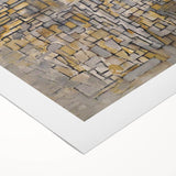 Modern Wall Art – Abstract Composition in Gold and Gray