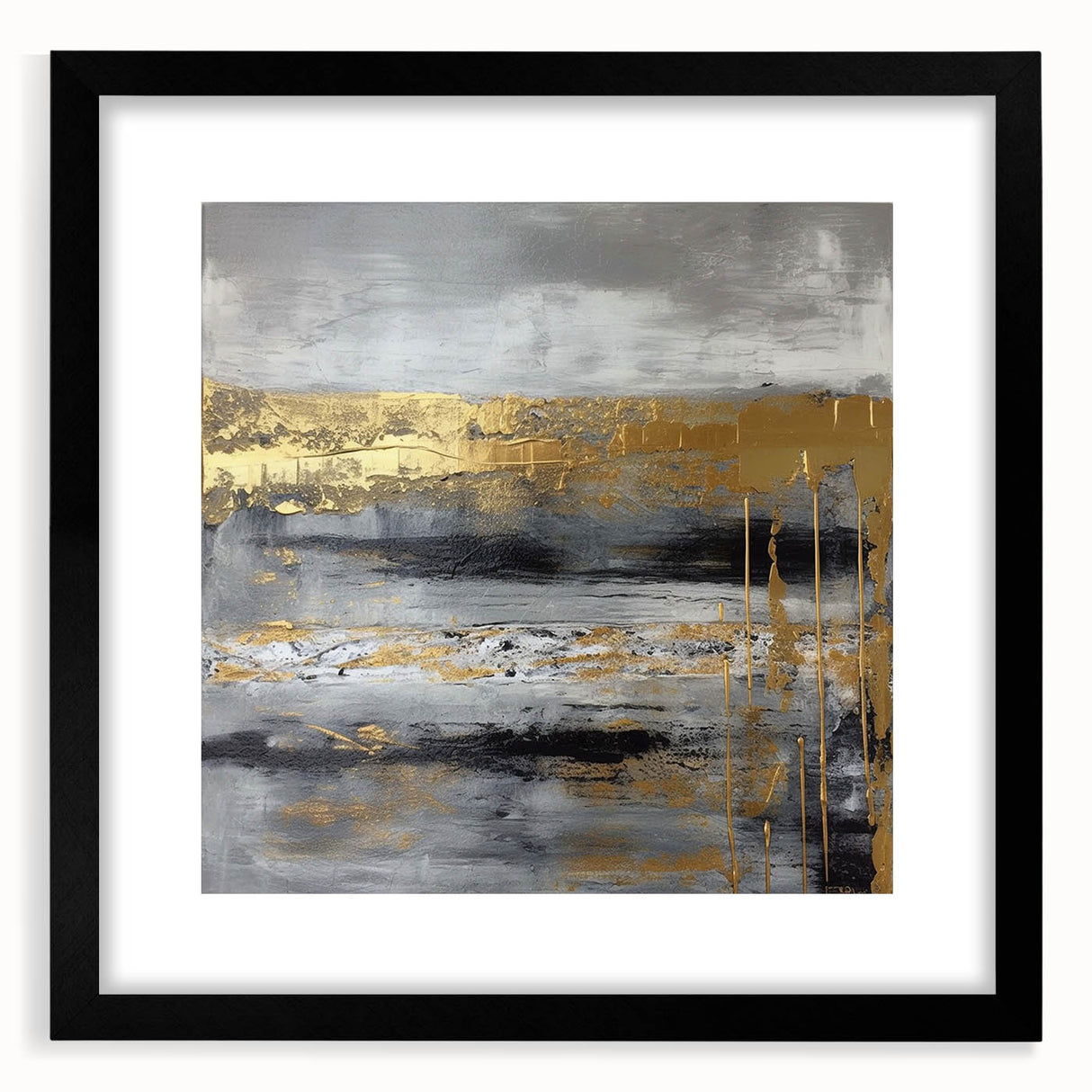 Abstract strokes wall art framed in black, showcasing vibrant colors and dynamic patterns, perfect for modern home decor. Ideal for enhancing artistic interiors.