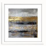 Abstract strokes wall art framed with a white mat, showcasing vibrant colors and dynamic patterns, ideal for modern home decor. Perfect for enhancing living spaces.