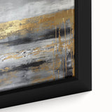 Close-up of vibrant abstract strokes wall art on a framed canvas, showcasing rich colors and dynamic brushwork, perfect for modern interior decor.