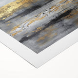 Abstract wall art on rolled canvas showcasing vibrant strokes in shades of teal, pink, and gold, perfect for modern home decor. Ideal for adding a pop of color to any room.