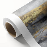 Abstract strokes wall art on rolled canvas showcasing vibrant colors and fluid shapes, ideal for modern home decor or artistic spaces, packaged securely for delivery.