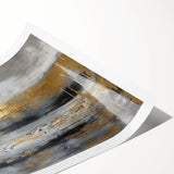 Abstract strokes wall art print showcasing vibrant colors in a modern design, rolled and ready for display, ideal for contemporary home decor.