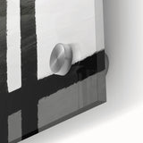 Close-up of abstract strokes wall art design on acrylic glass, showcasing vibrant colors and fluid patterns, perfect for modern home decor or art enthusiasts.