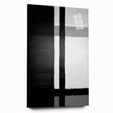 Abstract wall art featuring colorful strokes in vibrant hues, displayed in a sleek acrylic frame, ideal for modern decor. The side view highlights its elegant design and glossy finish, perfect for enhancing any interior space.