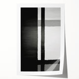 Abstract wall art print showcasing vibrant strokes in shades of blue, orange, and yellow, perfect for modern home decor. Ideal for adding a pop of color to any space.