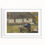 Washing Scene by Lajos Csordák - Rustic Impressionist Art