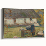 Washing Scene by Lajos Csordák - Rustic Impressionist Art