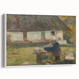 Washing Scene by Lajos Csordák - Rustic Impressionist Art