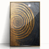 Framed wall art showcasing abstract strokes in gold and white hues, set against a minimalist background, perfect for modern home decor styles.