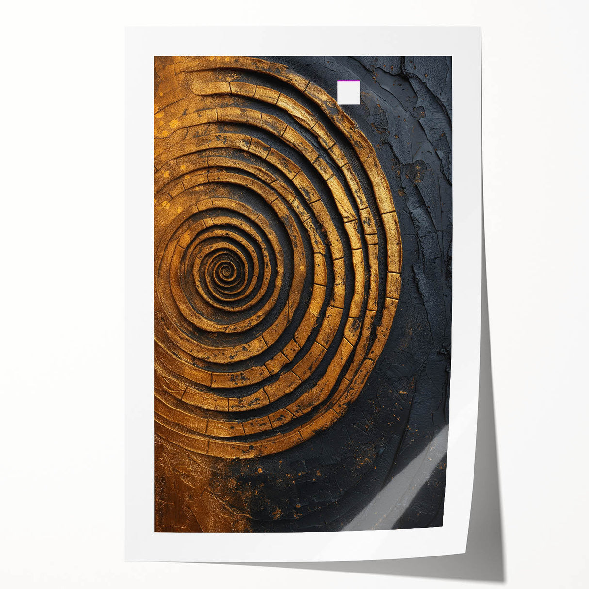 Abstract wall art print showcasing vibrant strokes in shades of blue, orange, and yellow, perfect for modern home decor. Ideal for adding a splash of color to any living space.