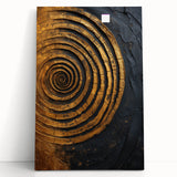 Abstract wall art featuring vibrant, colorful strokes on a stretched canvas, leaning against a neutral backdrop, perfect for modern home decor. Ideal for adding a pop of color to any room.