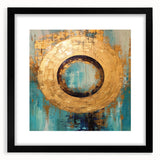 Abstract strokes wall art framed in black, showcasing vibrant colors and dynamic patterns. Ideal for modern decor, adding a sophisticated touch to any room.