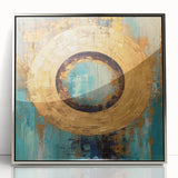 Framed abstract wall art featuring dynamic silver strokes on a textured background, ideal for modern home decor and stylish interior design.